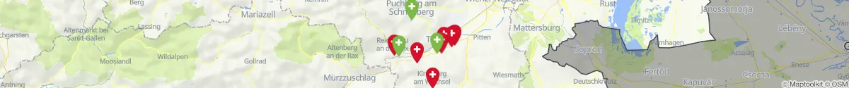 Kartenansicht für Apotheken-Notdienste in der Nähe von Semmering (Neunkirchen, Niederösterreich)